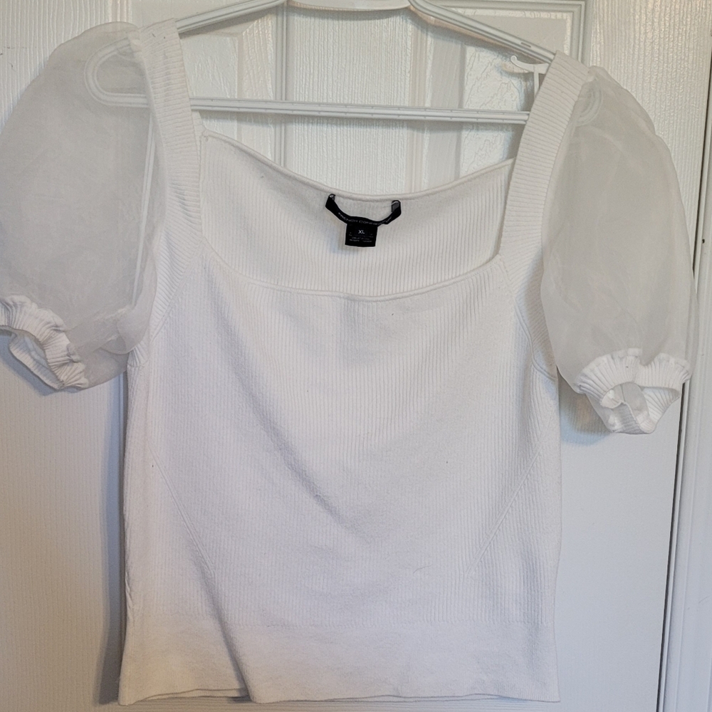 French Connection puff sleeve top